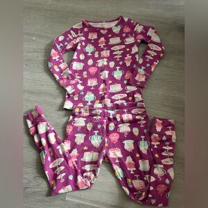 100% COTTON Carter's Purple Pajama Set with Cupcake Design